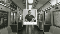 Inside of subway car.